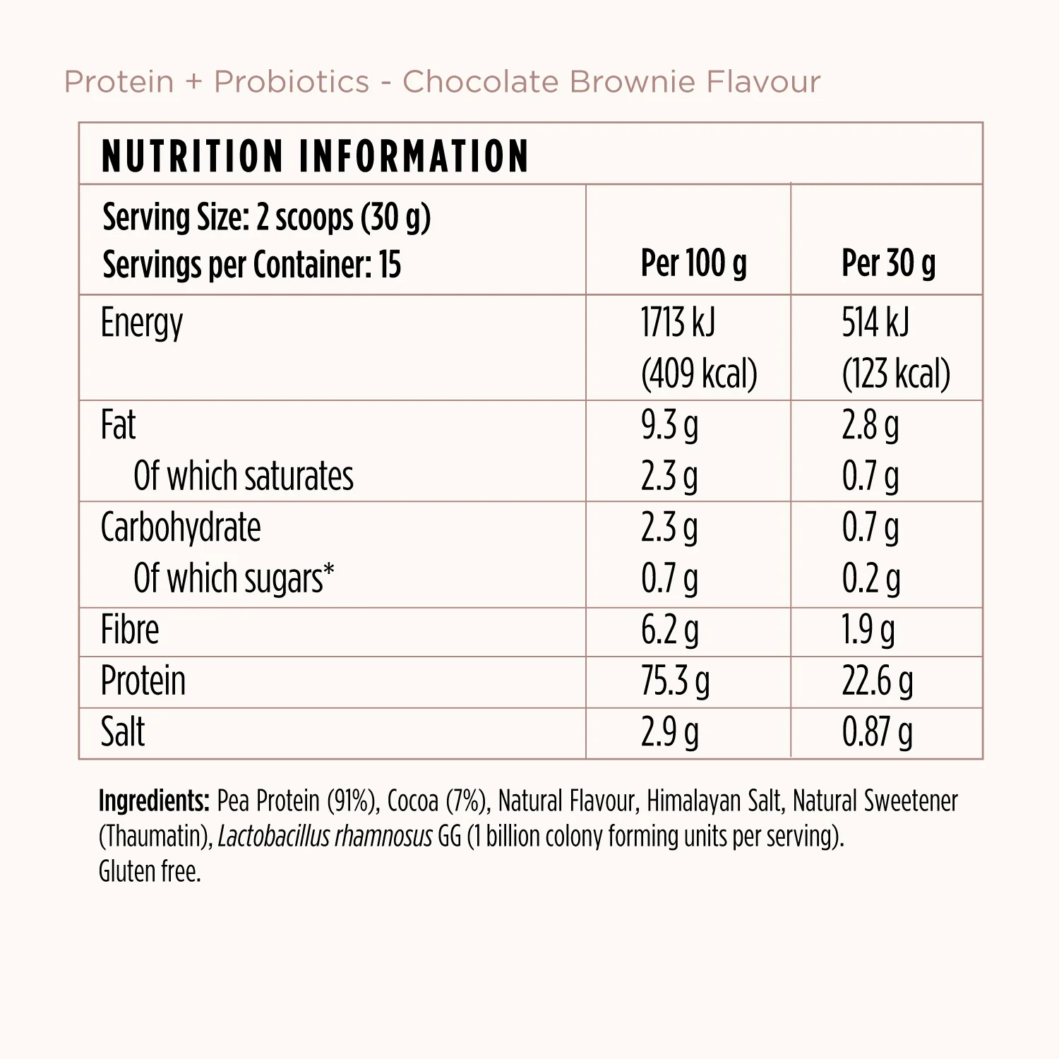 Protein + Probiotics - Chocolate Brownie - Image 3